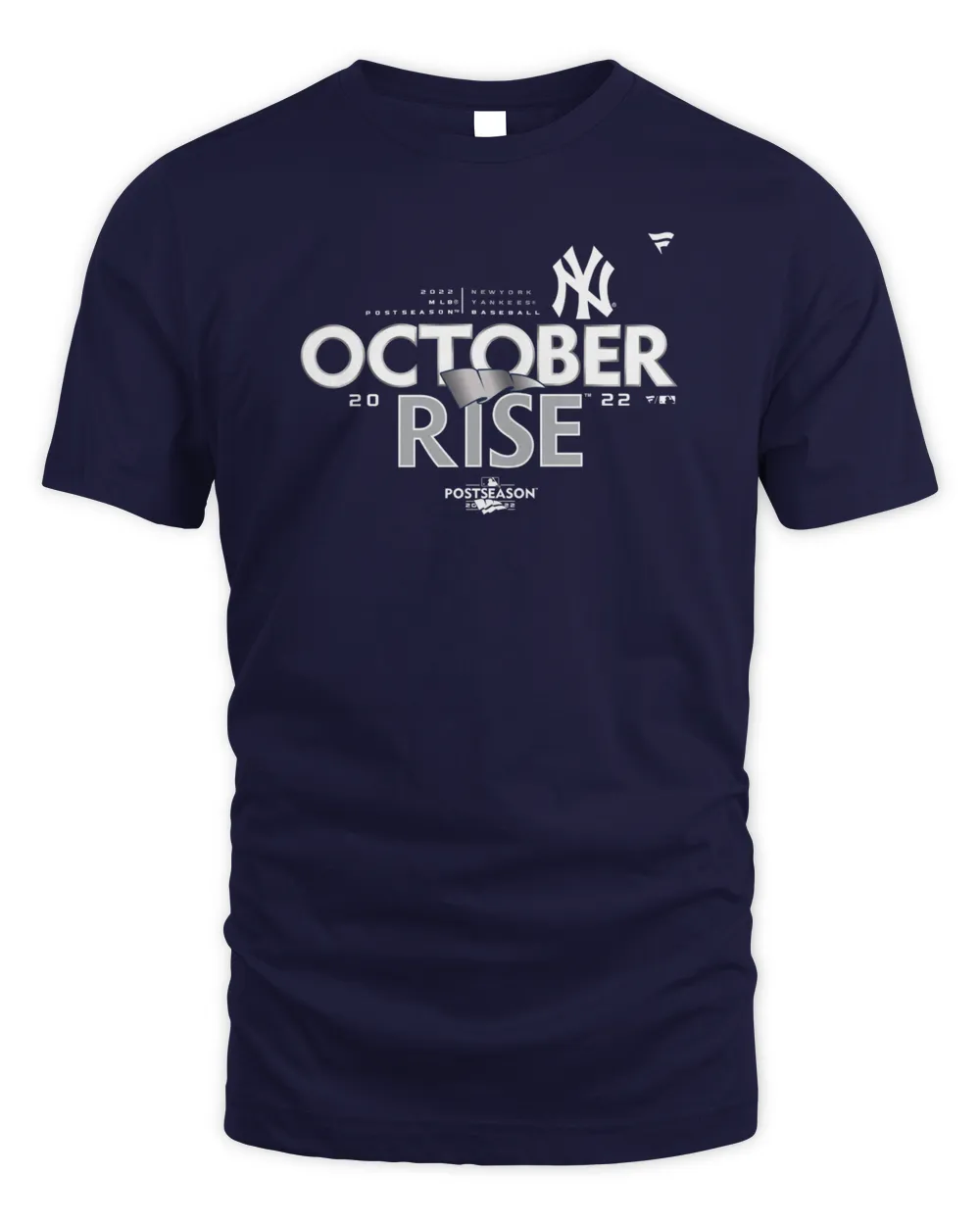 NY Yankees October Rise 2022 Postseason Locker Room T-Shirt Unisex Standard T-Shirt navy s