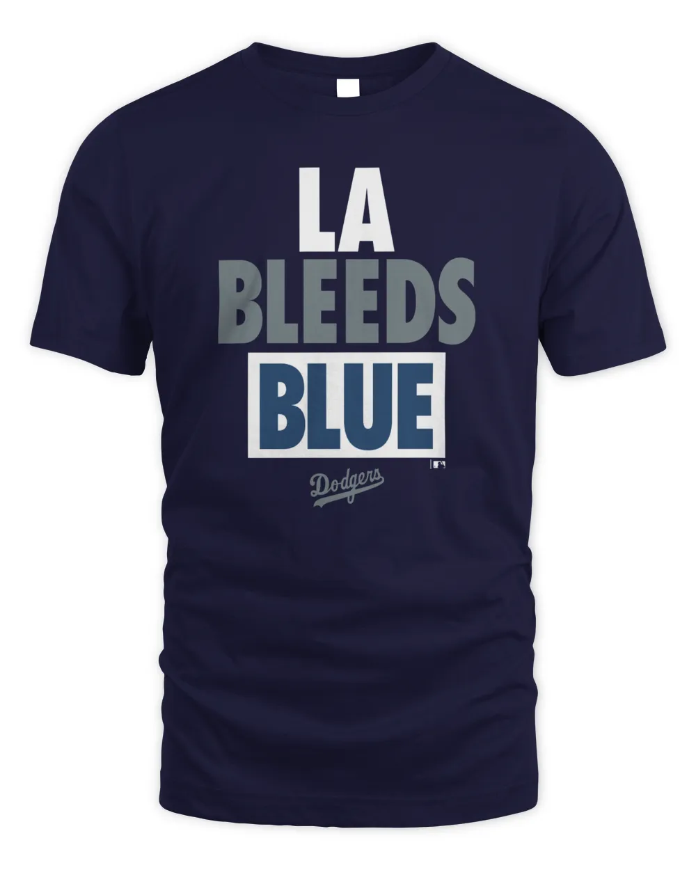Los Angeles Dodgers La Bleeds Blue T-Shirt Unisex Standard T-Shirt navy s