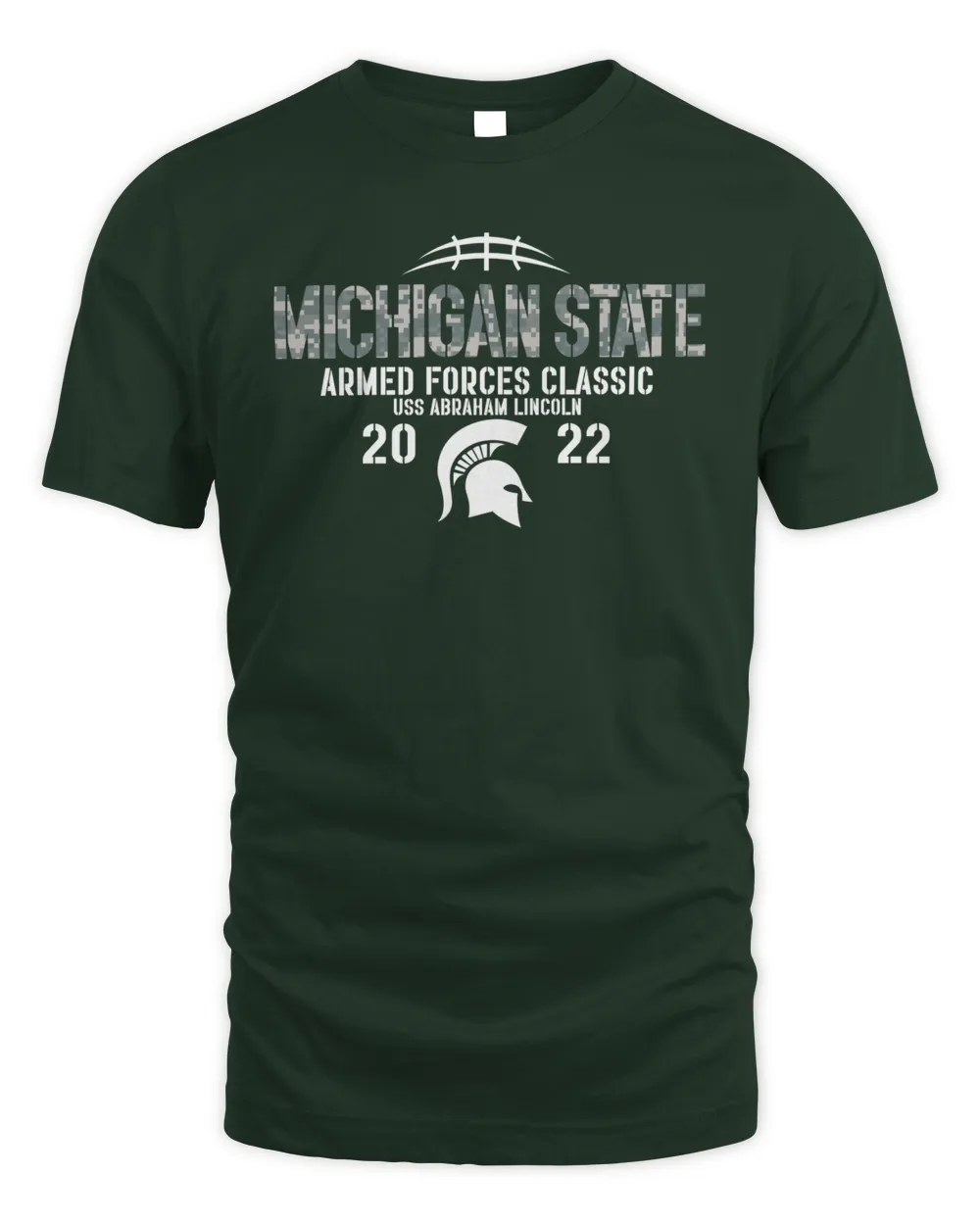 Michigan State Spartans 2022 Armed Forces Classic Football Shirt Unisex Standard T-Shirt forest-green s