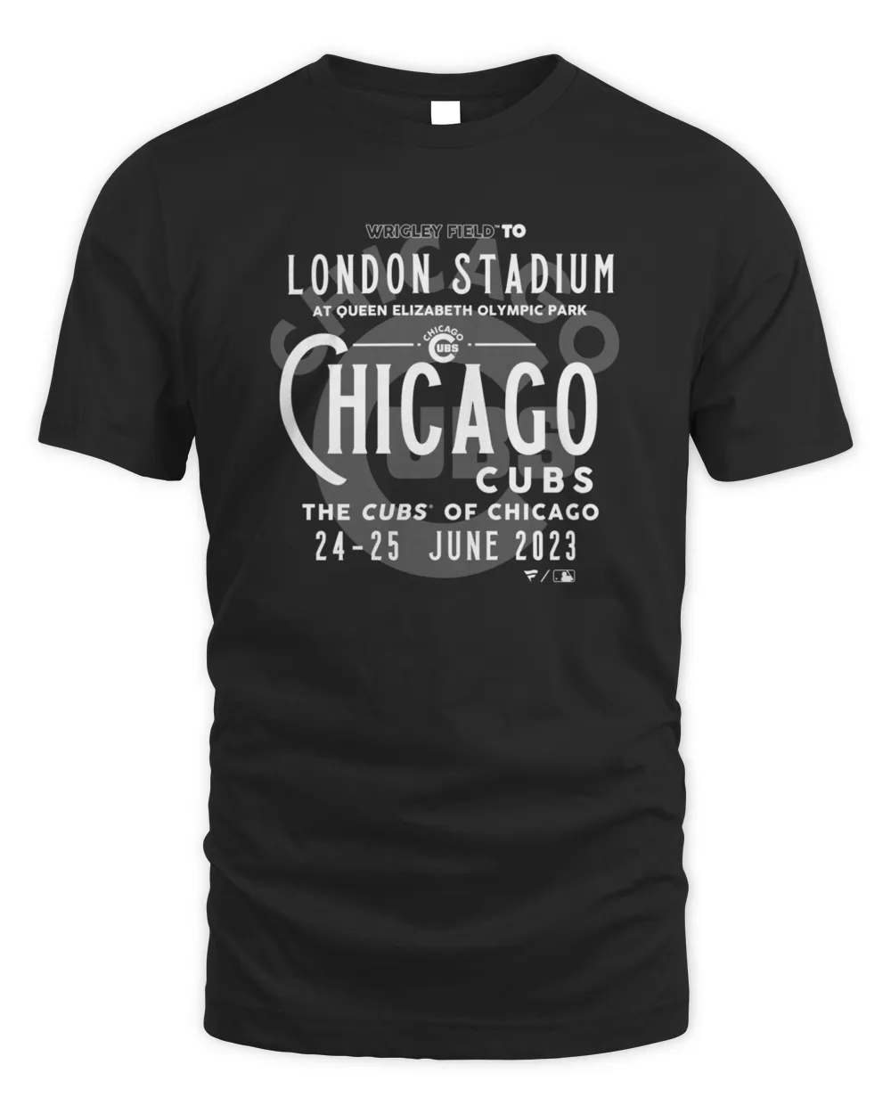 Chicago Cubs 2023 MLB World Tour London Series Vintage Ticket T-Shirt Unisex Standard T-Shirt black s
