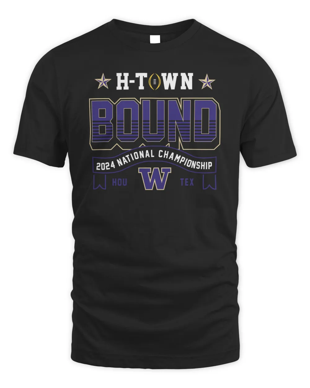 Washington Huskies Cfp 2024 National Championship Game T-Shirt Unisex Standard T-Shirt black s