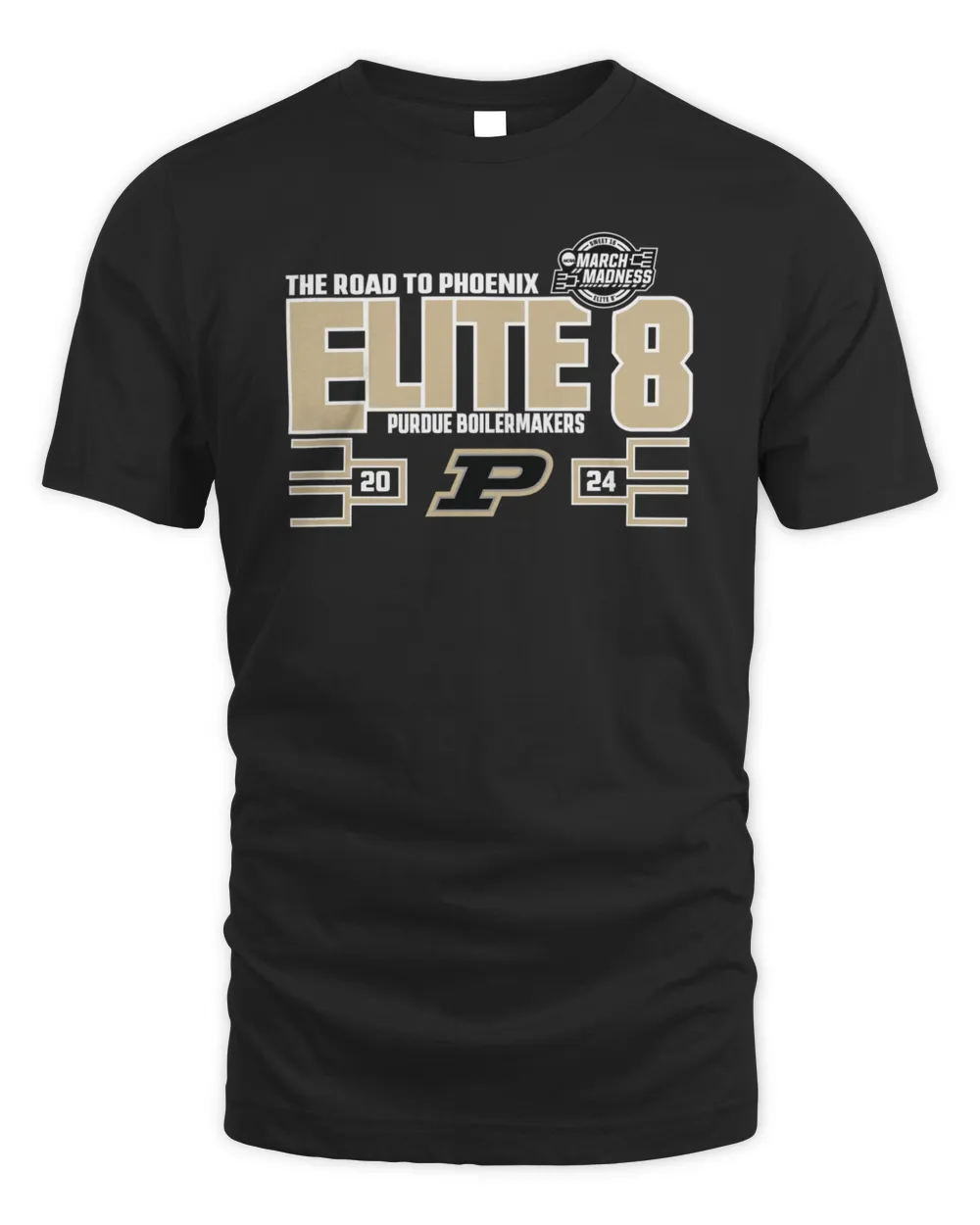 Purdue Boilermakers 2024 March Madness Elite Eight Shirt Unisex Standard T-Shirt black s