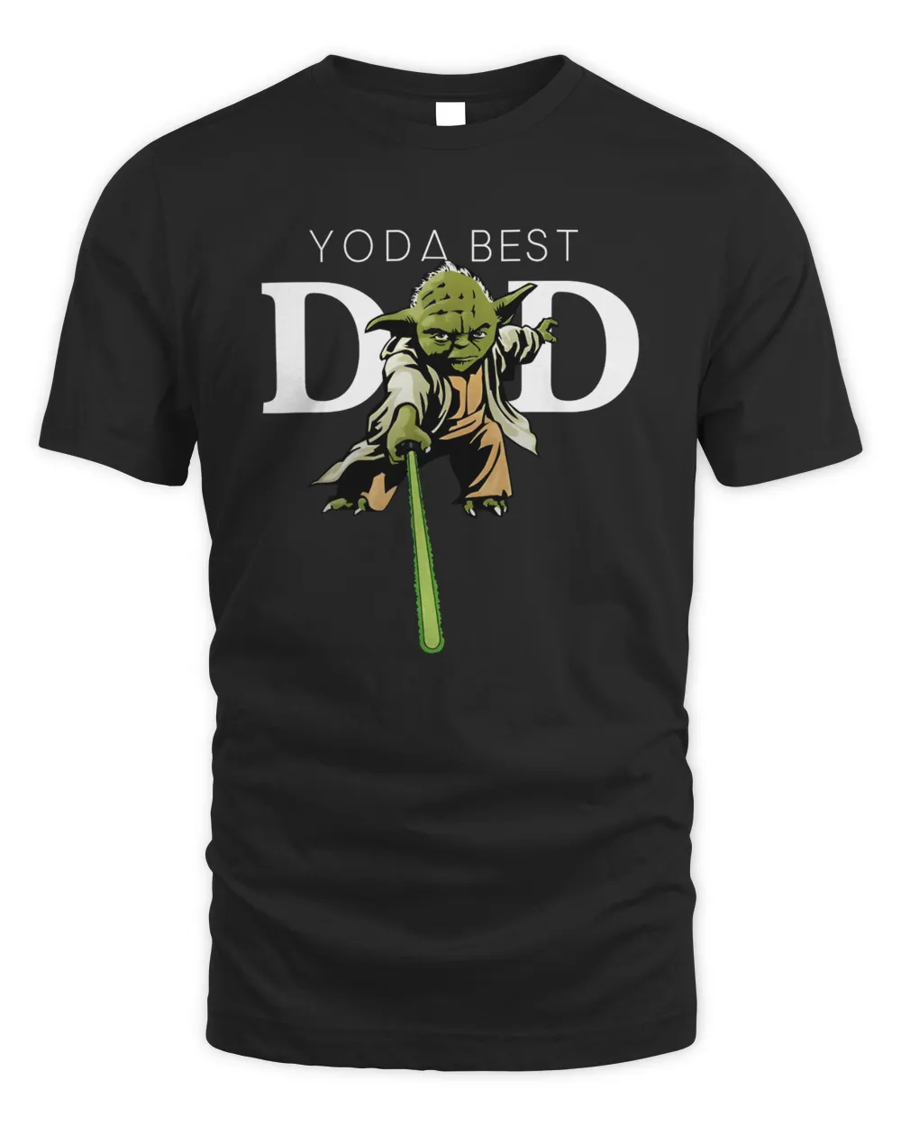 Yoda Best Dad Star Wars Fathers Day Black Tee Unisex Standard T-Shirt black s