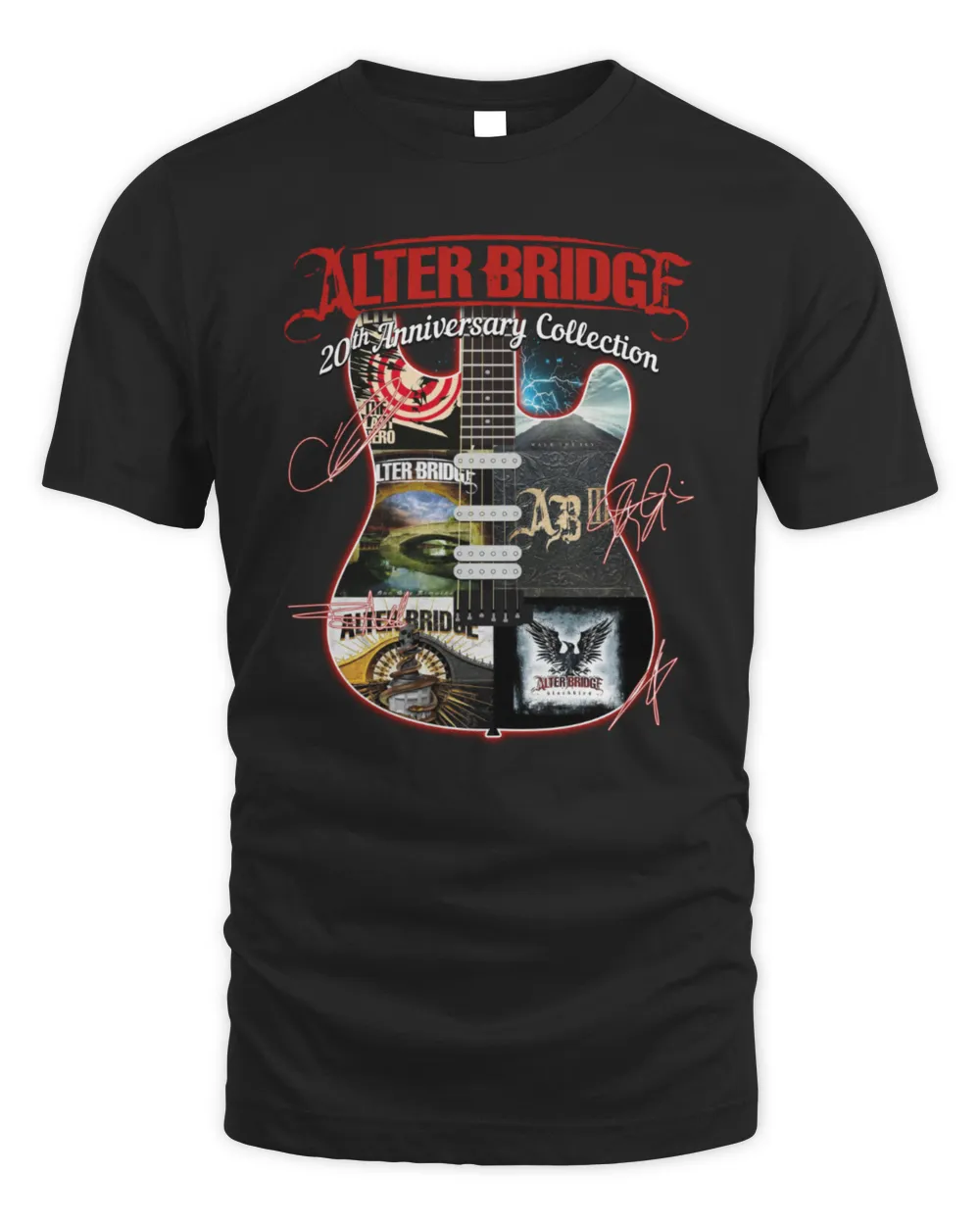 Alter Bridge 20th Anniversary Collection Signatures T-Shirts Unisex Standard T-Shirt black s
