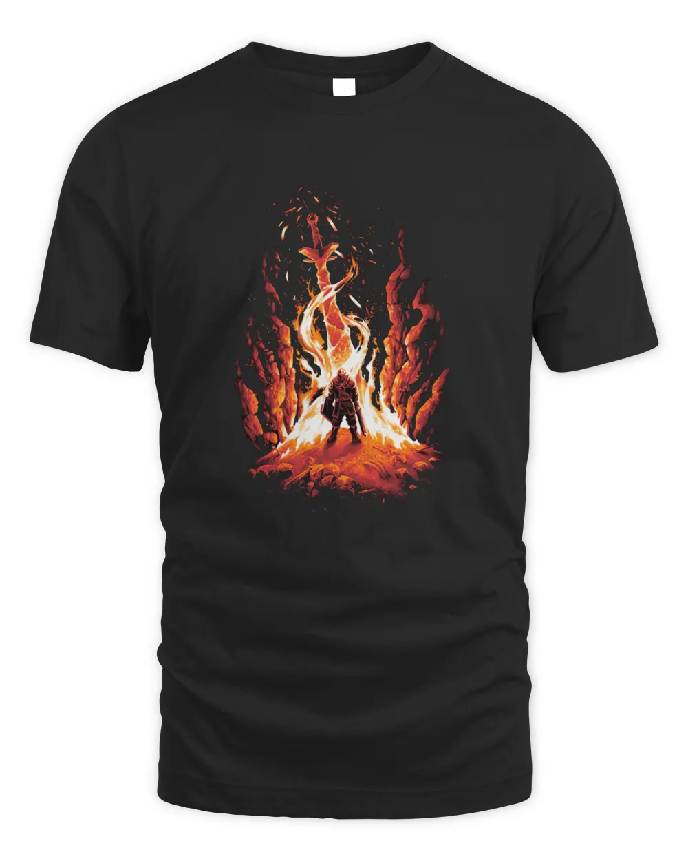 Dark Souls Trial By Fire T Shirt Fangamer Merch Unisex Standard T-Shirt black s