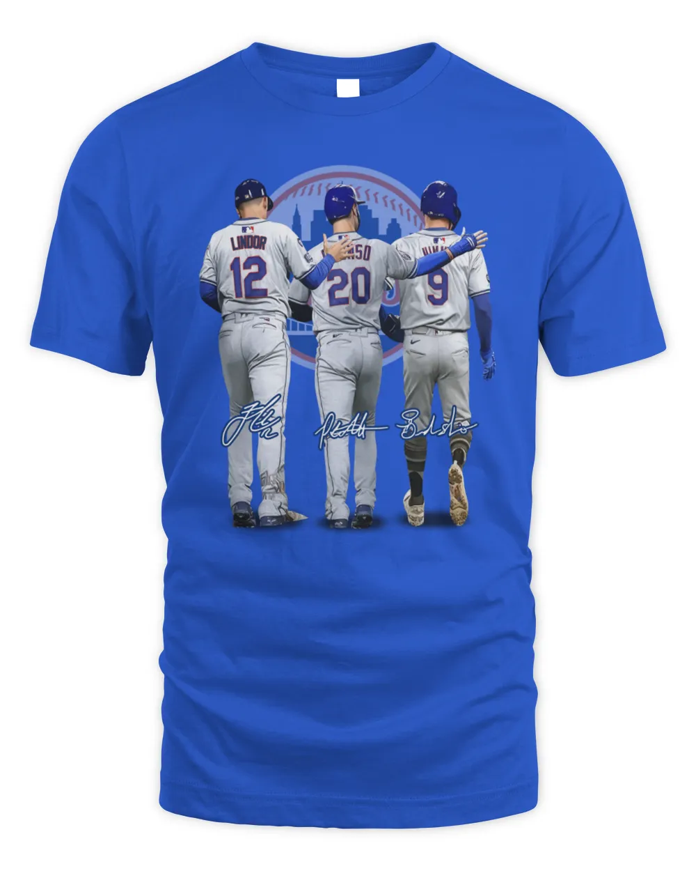 New York Mets Francisco Lindor Brandon Nimmo Pete Alonso T-Shirt Unisex Standard T-Shirt royal s