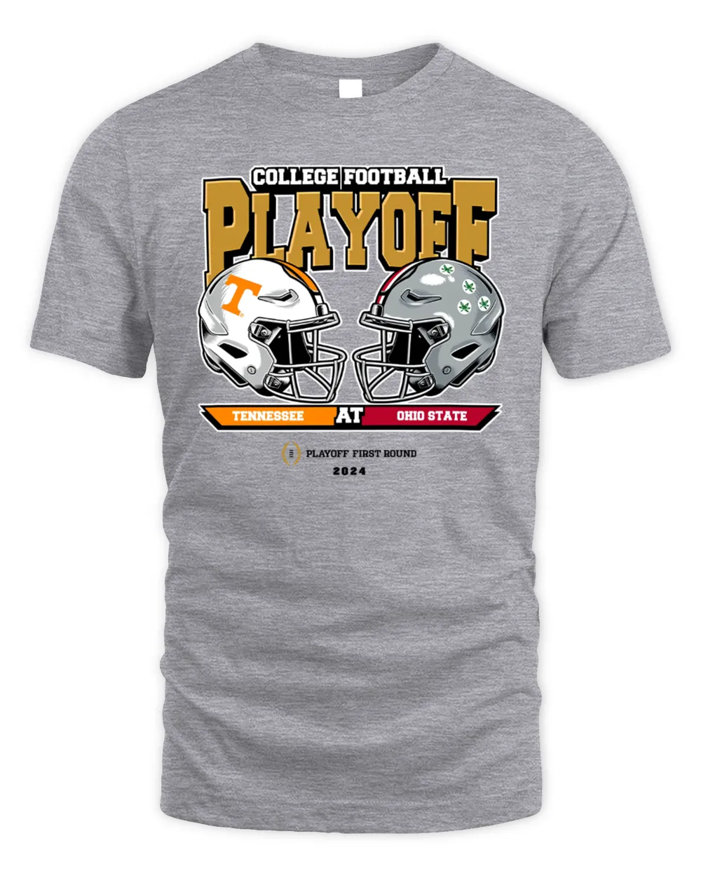 College Football Playoff 2025 Tennessee At Ohio State First Round Head-To-Head T-Shirt Unisex Standard T-Shirt sport-grey s