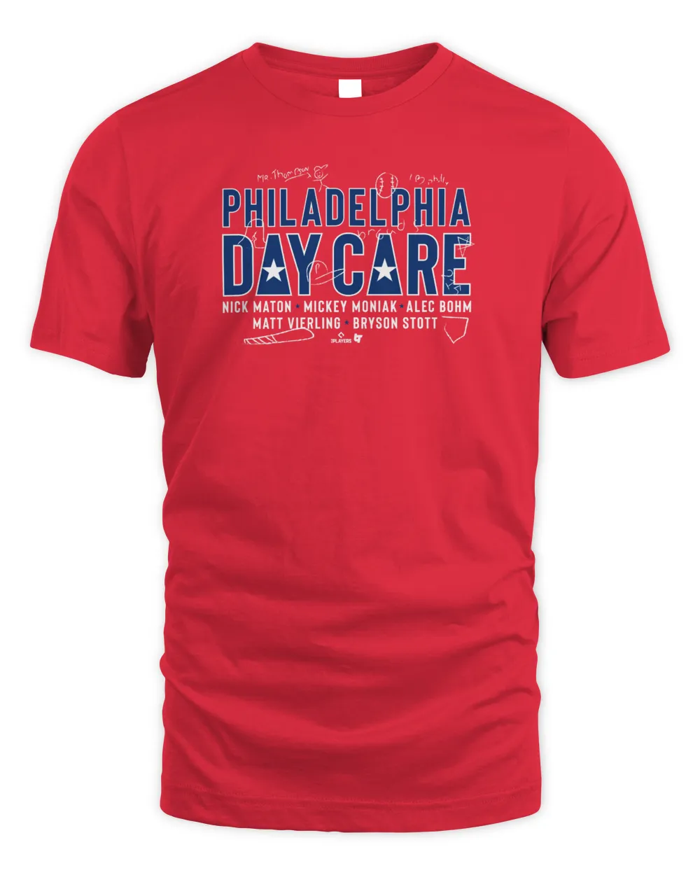 Philadelphia Phillies Major League Day Care 2022 Shirt Unisex Standard T-Shirt red s