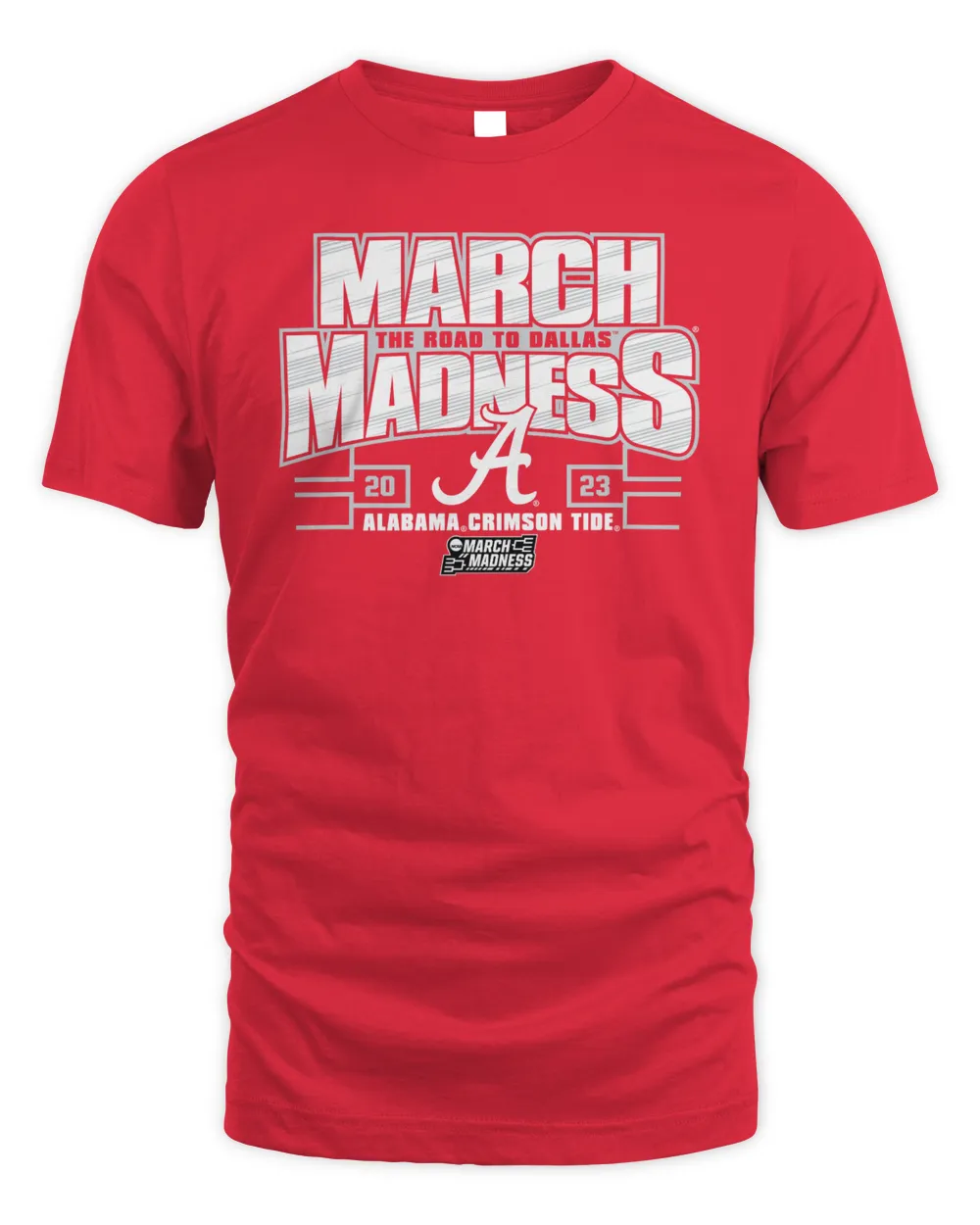 Alabama Crimson Tide 2023 NCAA March Madness The Road To Dallas T-Shirt Unisex Standard T-Shirt red s