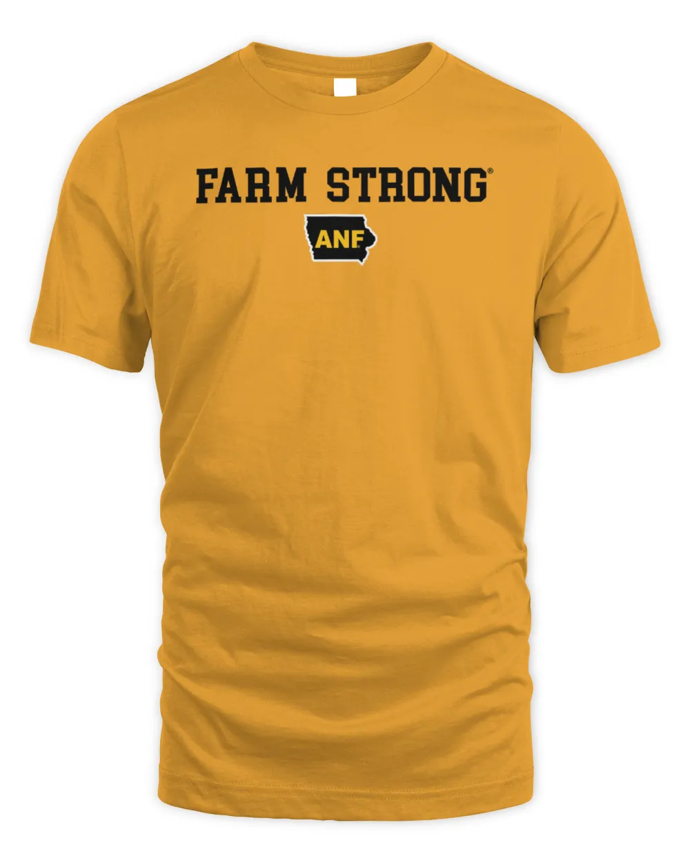 Iowa Hawkeyes Gold Rally Farm Strong Short Sleeve T-Shirt Unisex Standard T-Shirt gold s