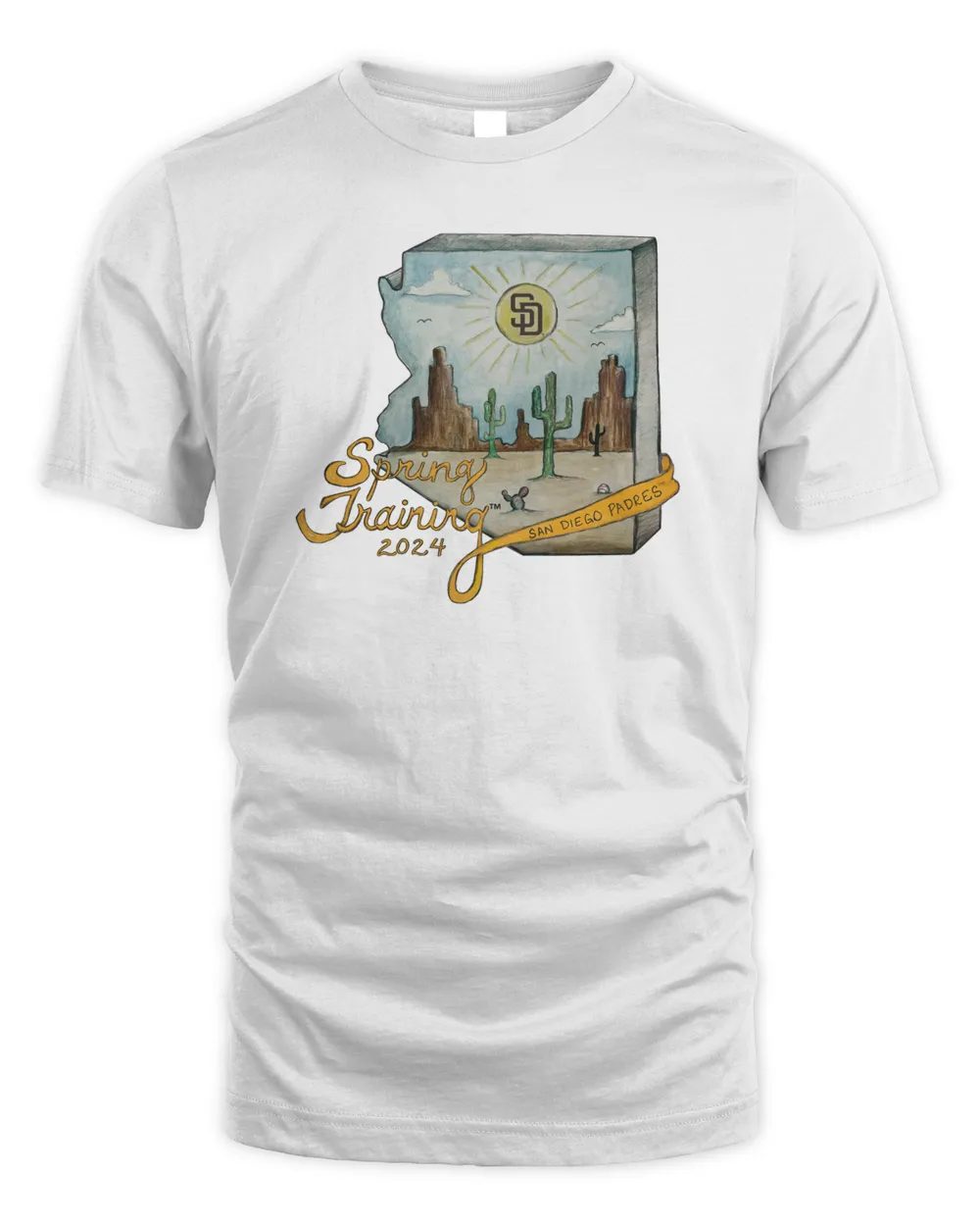 San Diego Padres 2024 Spring Training Cactus League T-Shirt Unisex Standard T-Shirt white s