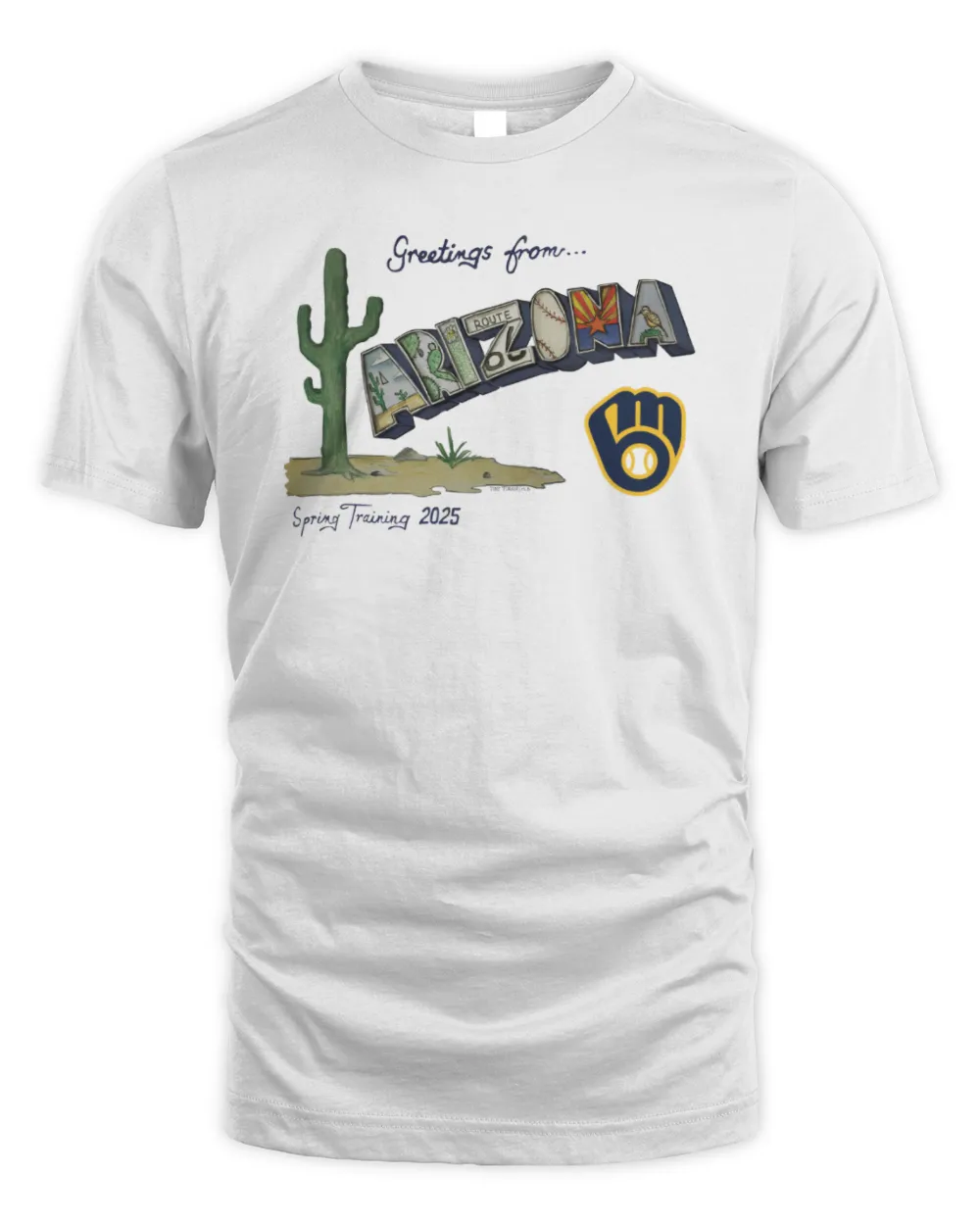 Milwaukee Brewers White Spring Training 2025 T-Shirt Unisex Standard T-Shirt white s