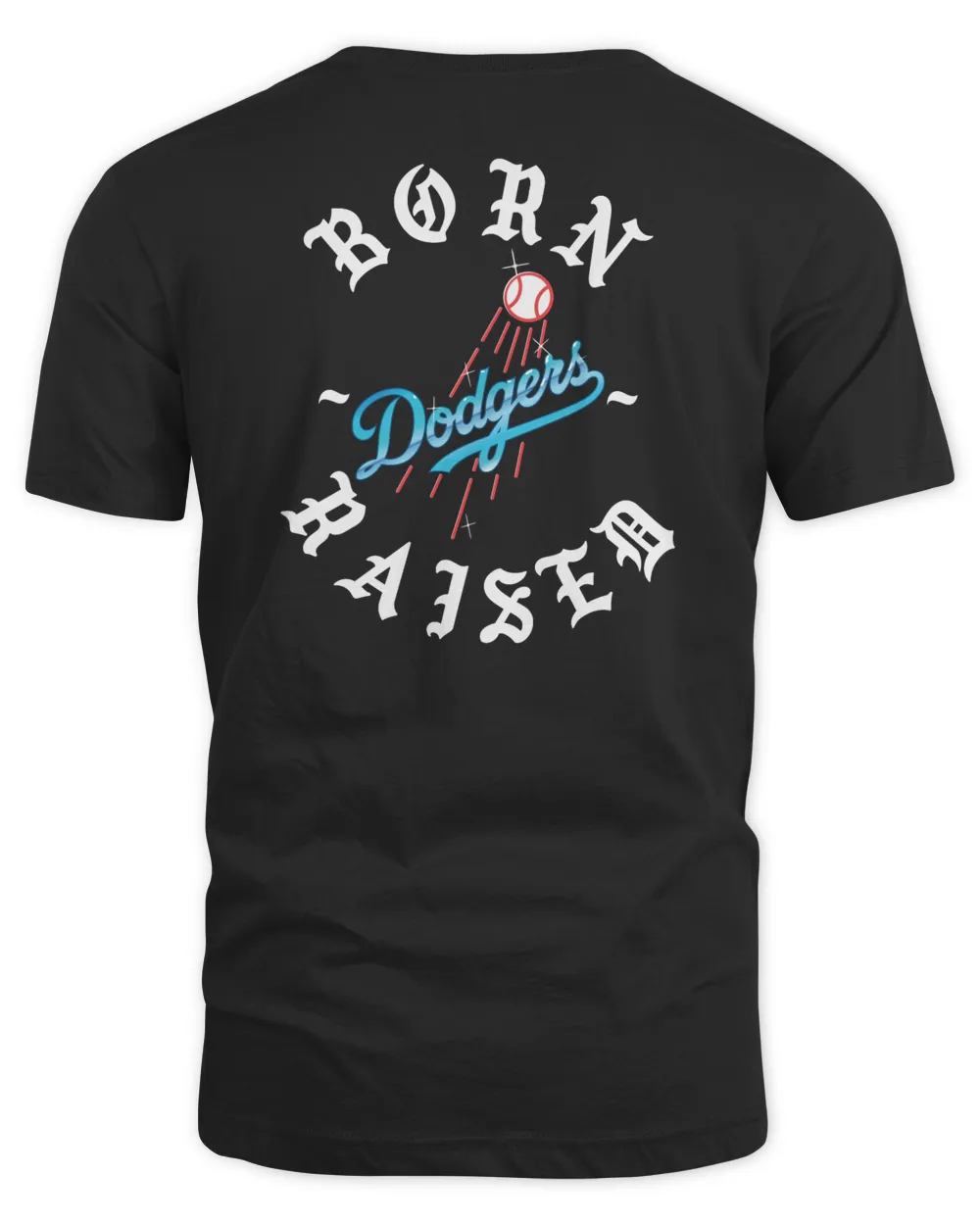Los Angeles Dodgers Born X Raised T-Shirt Unisex Standard T-Shirt black s