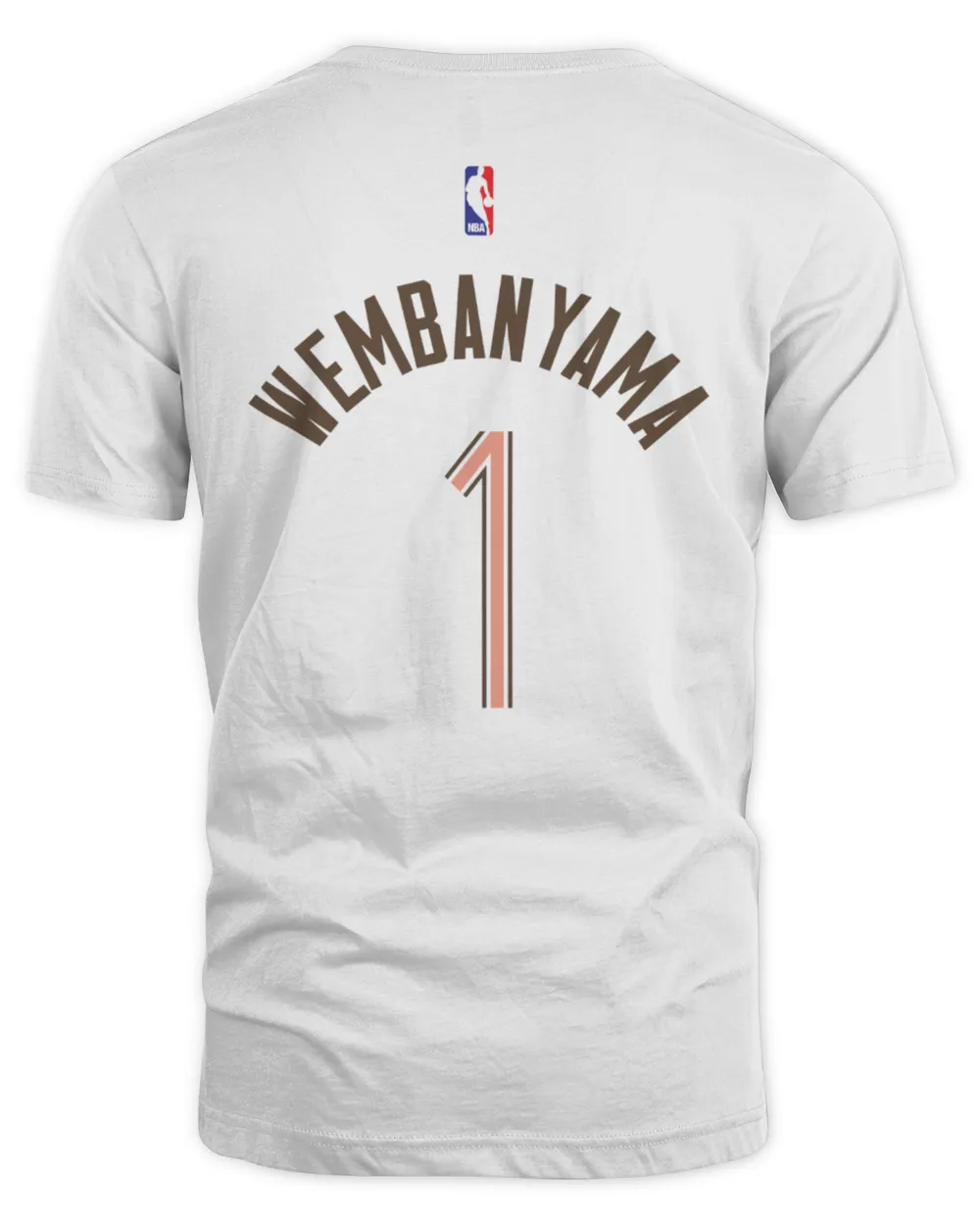 Victor Wembanyama San Antonio Spurs 2023/24 City Edition Name & Number Official T-Shirt Unisex Standard T-Shirt white s