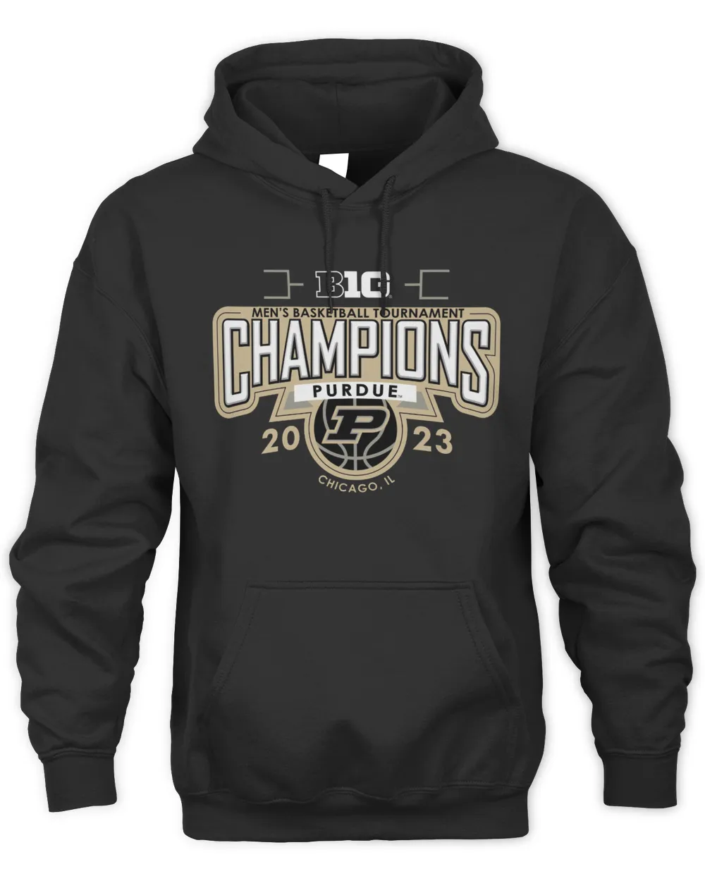 Purdue Big 10 Champions Hoodie Unisex Hoodie black s