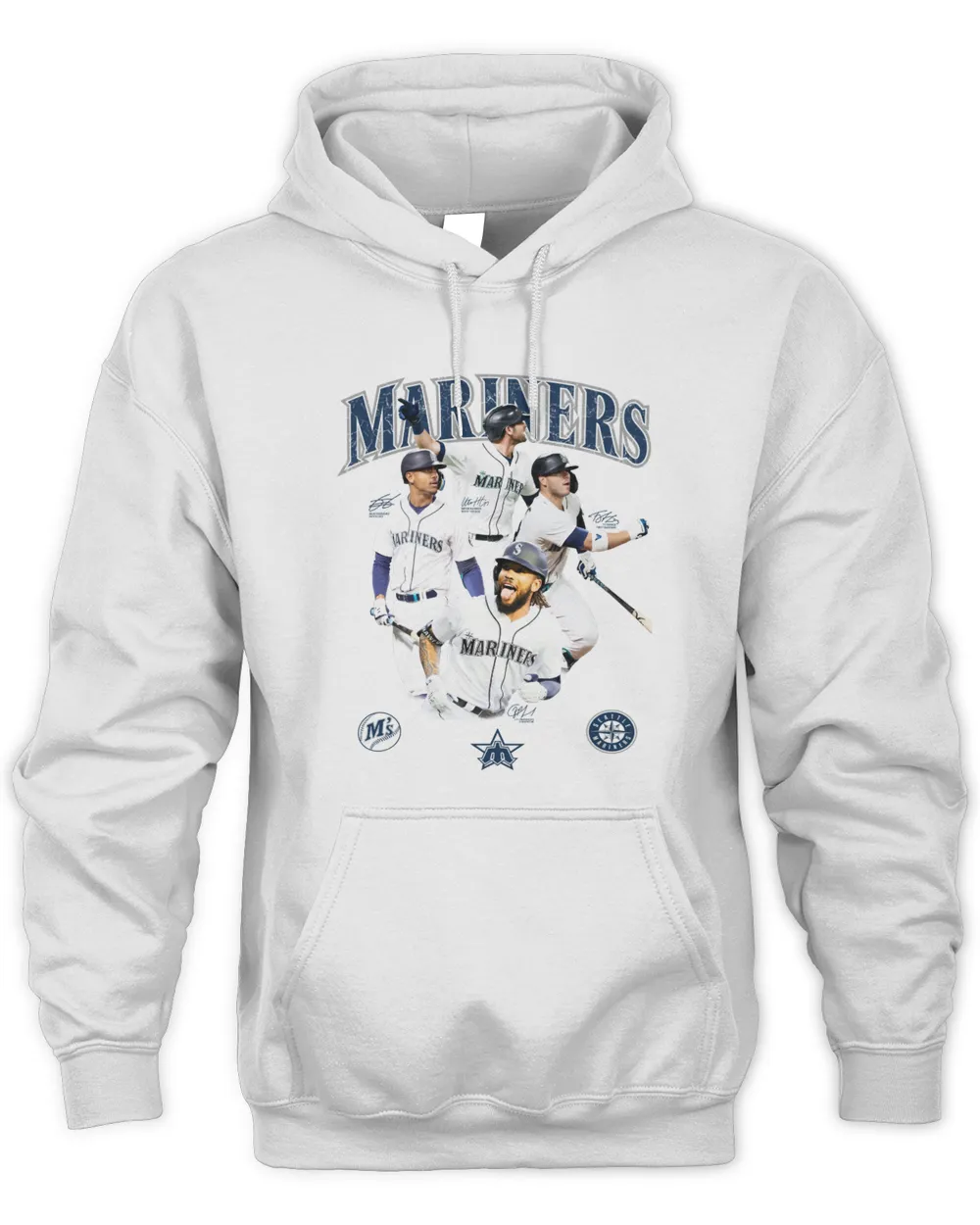 DK Metcalf MLB Seattle Mariners True To The Blue White Hoodie Unisex Hoodie white s