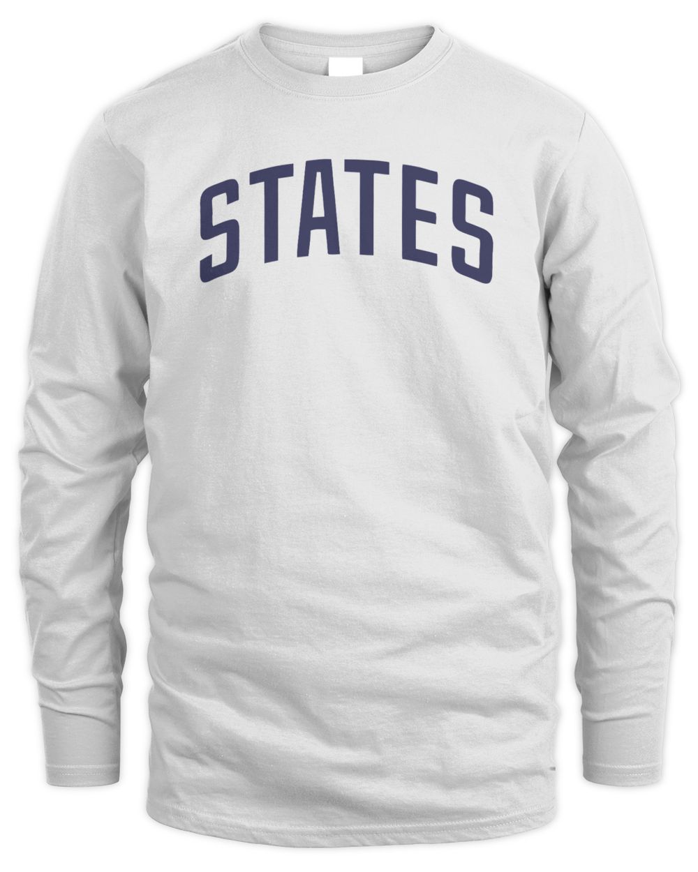 States Logo T Shirt Men's Long Sleeved T-Shirt white s