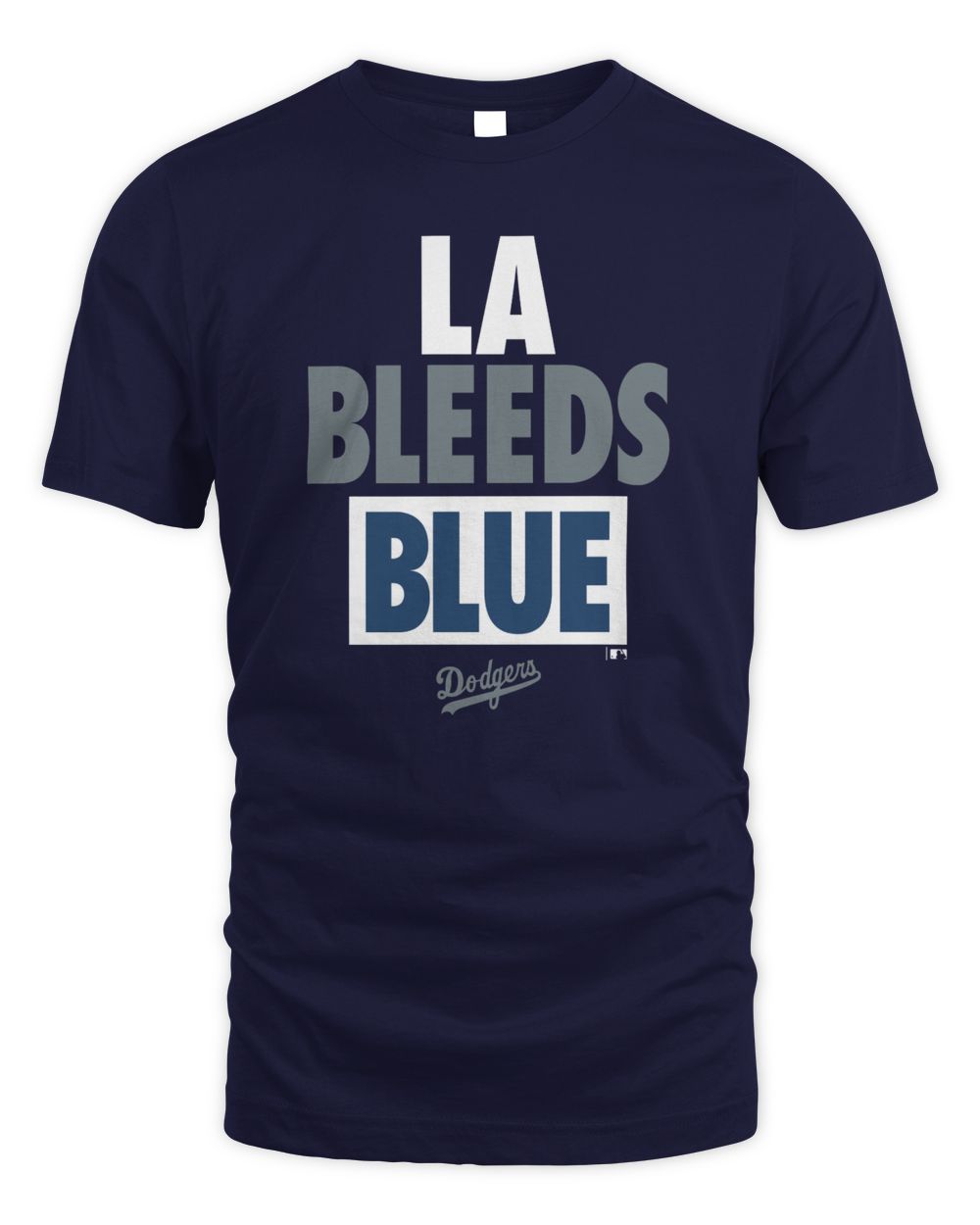 Los Angeles Dodgers La Bleeds Blue T-Shirt Unisex Standard T-Shirt navy s
