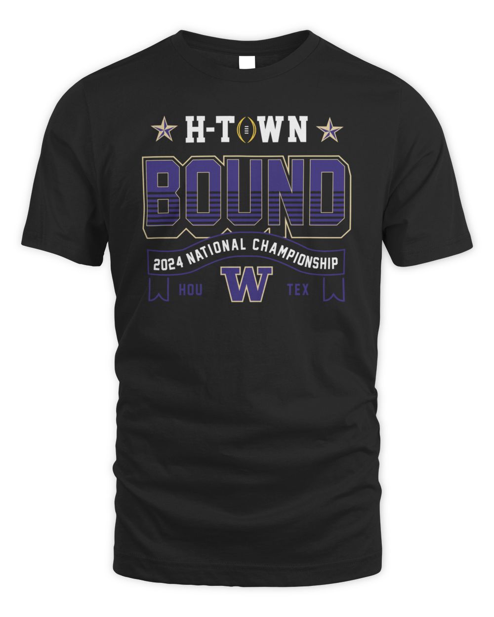 Washington Huskies Cfp 2024 National Championship Game T-Shirt Unisex Standard T-Shirt black s