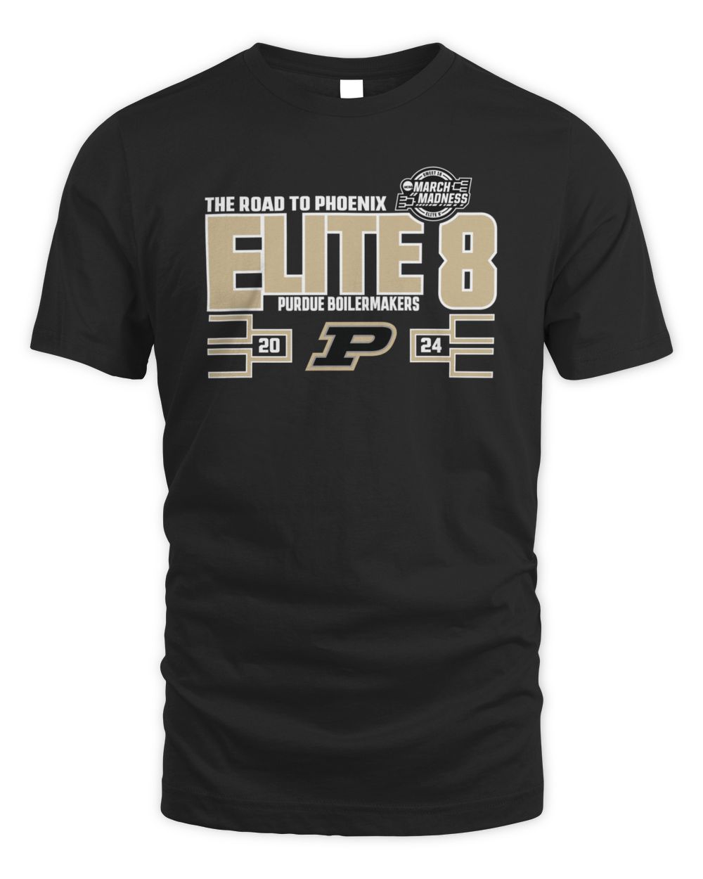 Purdue Boilermakers 2024 March Madness Elite Eight Shirt Unisex Standard T-Shirt black s
