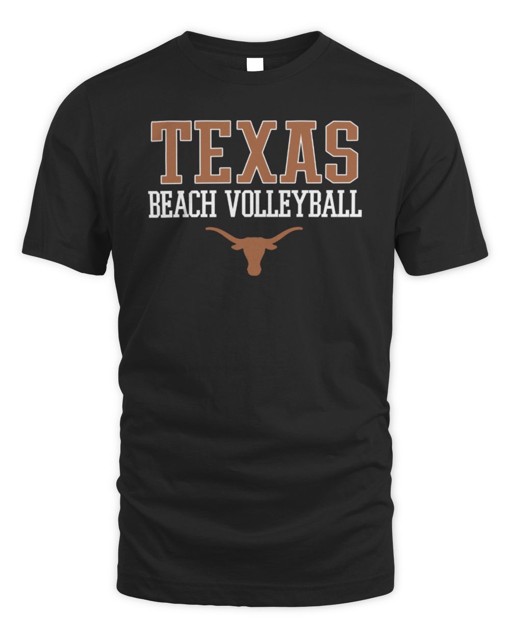 Texas Longhorns Stacked Beach Volleyball T-Shirt Unisex Standard T-Shirt black s