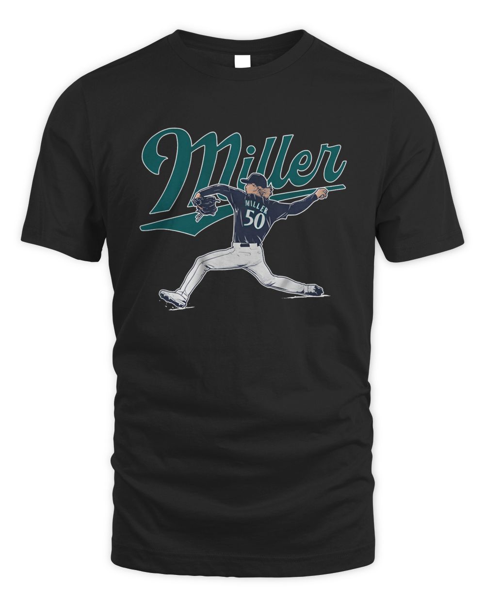 Bryce Miller Seattle Mariners 50 T Shirt Graphic Bryce Miller T Shirt Unisex Standard T-Shirt black s