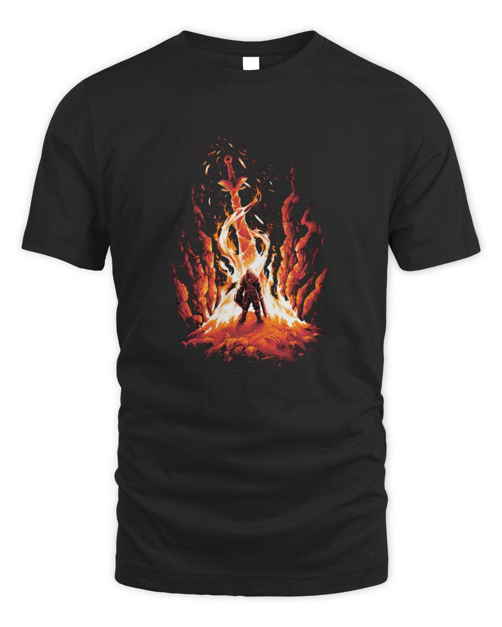 Dark Souls Trial By Fire T Shirt Fangamer Merch Unisex Standard T-Shirt black s