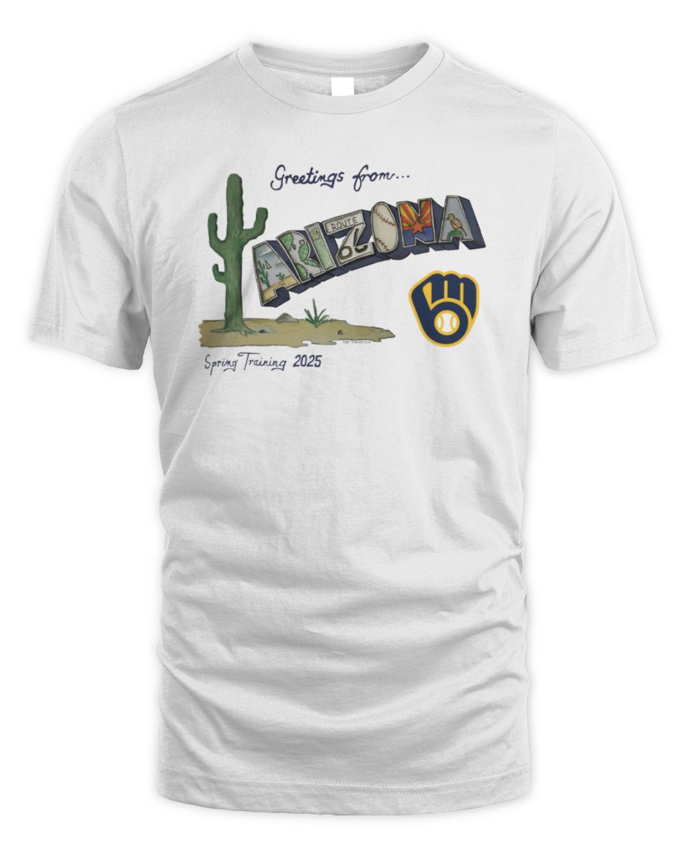 Milwaukee Brewers White Spring Training 2025 T-Shirt Unisex Standard T-Shirt white s