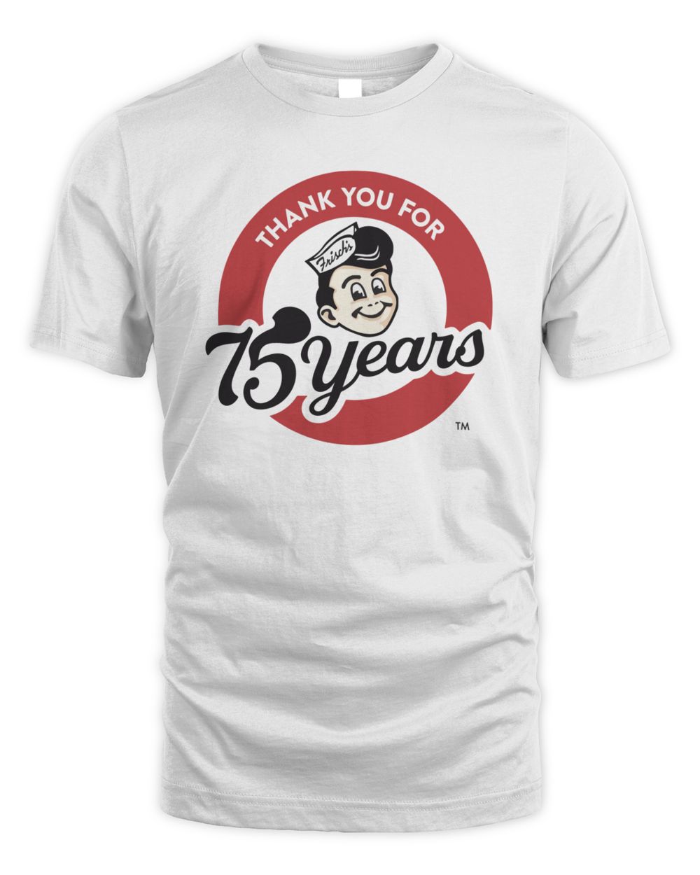 Frisch's 75th Anniversary White T Shirt Unisex Standard T-Shirt white s