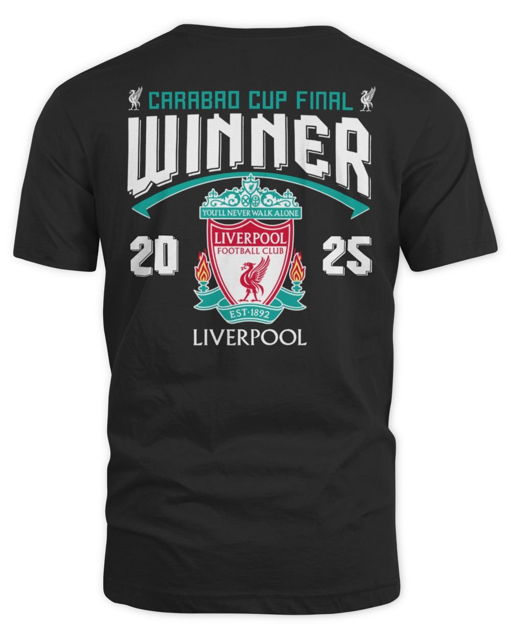 Liverpool FC 2025 Carabao Cup Champions T-Shirt Unisex Standard T-Shirt black s