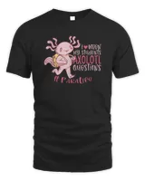 Cute Para Life Elementary School Students Axolotl Questions T-Shirt Unisex Standard T-Shirt black s