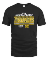 Michigan Mens Lacrosse 2023 Big Ten Champions Shirt Unisex Standard T-Shirt black s