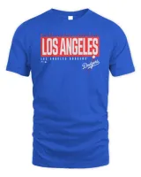 Los Angeles Dodgers Blocked Out T-Shirt 2024 Unisex Standard T-Shirt royal s