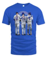 New York Mets Francisco Lindor Brandon Nimmo Pete Alonso T-Shirt Unisex Standard T-Shirt royal s