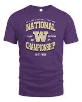 CFP 2024 Washington Huskies National Championship Participant T-Shirt Unisex Standard T-Shirt purple s