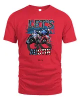 MotoGP USA Grand Prix Lets Go Graphic T-Shirt Red New Unisex Standard T-Shirt red s