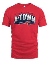 Atlanta Braves Hometown A-town T-Shirt Unisex Standard T-Shirt red s