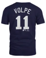 New York Yankees Anthony Volpe Name And Number T-Shirt Unisex Standard T-Shirt navy s
