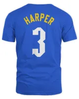 Philadelphia Phillies Bryce Harper 2024 City Connect T-Shirt Unisex Standard T-Shirt royal s
