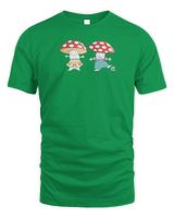 Mushroom Dudes T-Shirt Clothing Unisex Standard T-Shirt irish-green s
