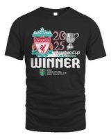 Liverpool FC 2025 Carabao Cup Champions T-Shirt Unisex Standard T-Shirt black s