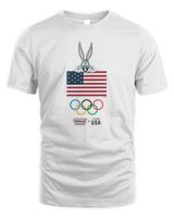 Looney Tunes X Team Usa Bugs Bunny Olympic Rings Hoodie Unisex Standard T-Shirt white s