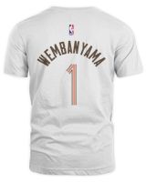 Victor Wembanyama San Antonio Spurs 2023/24 City Edition Name & Number Official T-Shirt Unisex Standard T-Shirt white s