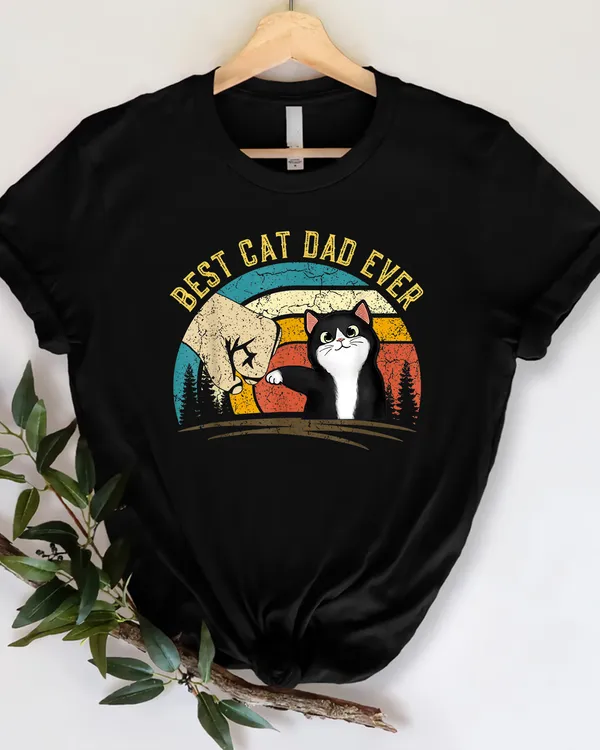 Best Cat Dad Ever tee Funny Cat Daddy Father's Day T Shirt