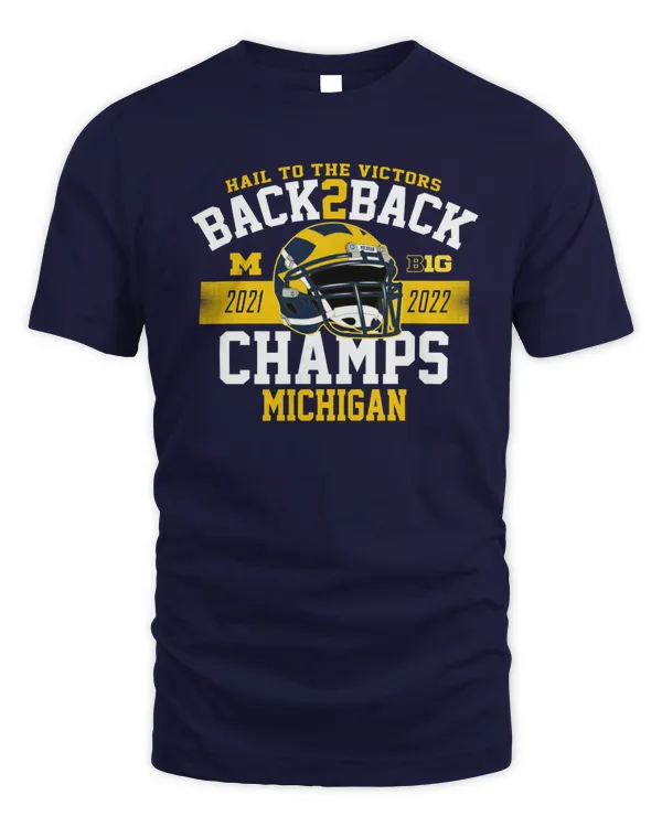 Navy Michigan Wolverines Back-To-Back Big Ten Football Conference Champions T-Shirt