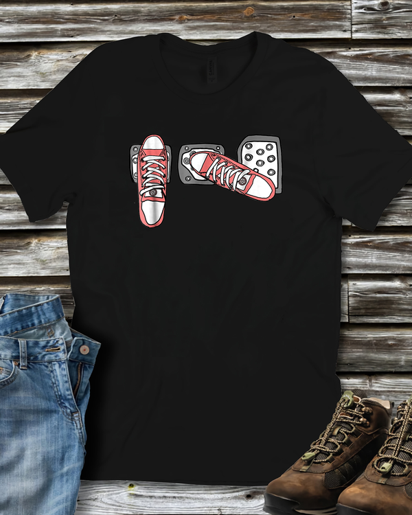 Save Stick Shift Gas Pedals Heel Toe Gear Race Car T Shirt