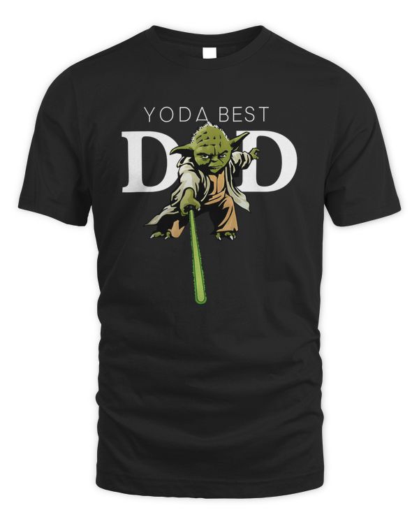Yoda Best Dad Star Wars Fathers Day Black Tee