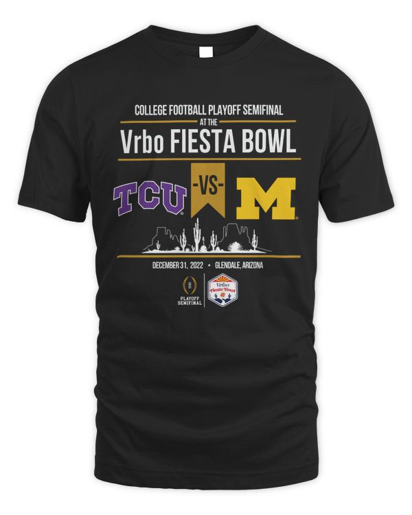 College Football Playoff Fiesta Bowl Head To Head Black T-Shirt