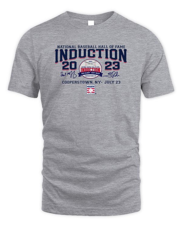 Men’s Champion Baseball Hall of Fame 2023 Induction All Hall of Famers Oxford Grey T-Shirt Clothing